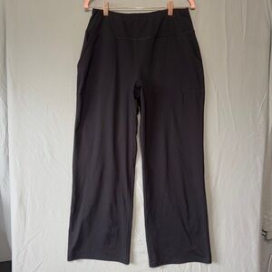 RBX Womens Wide Leg Black Pants Size Large Yoga Workout Fitness Sports Pockets